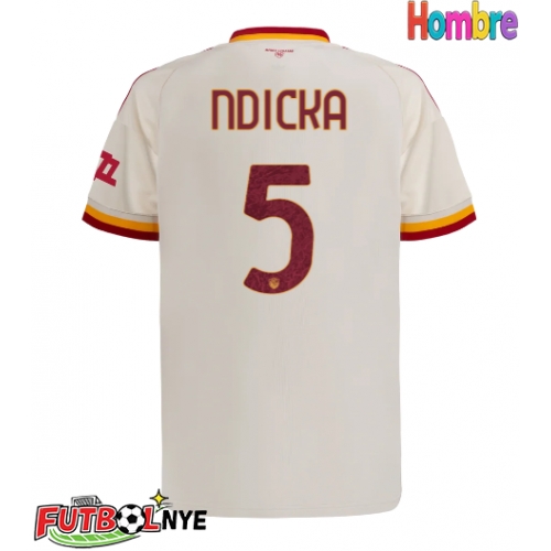 Camiseta AS Roma Evan Ndicka #5 Visitante Equipación 2026-27 manga corta